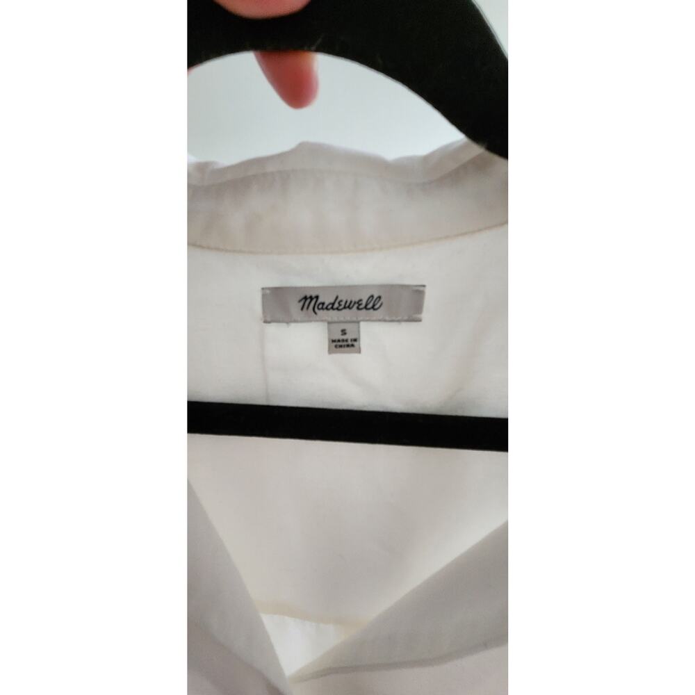 MADEWELL Courier Button-Back Shirt White S - Picture 8 of 9